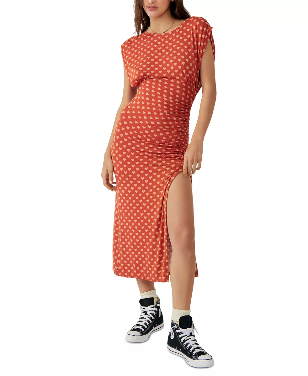 leopard dress midi V Neck Leopard Midi Dress