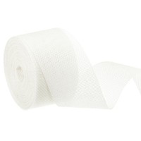 Jutegewebe-Band, 5Cm Breit, 10 Meter Zum Verpacken Von Geschenken, Weiß