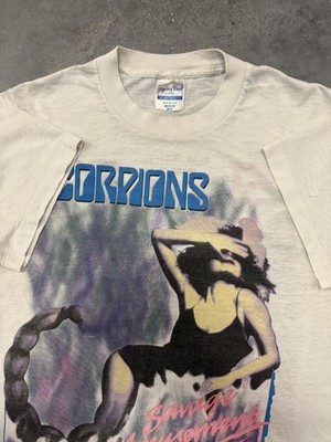 True Vintage 80s Scorpions Hard Rock Heavy Metal Rare Obscure Band Tour Tee SZ M