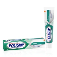 Super Poligrip Original Zinc Free Denture and Partials Adhesive Cream, 2.4 oz