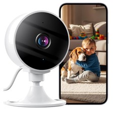 Smart Pet Home Monitoring Camera - 24/7 Cloud SD Recording, Alexa Compatible