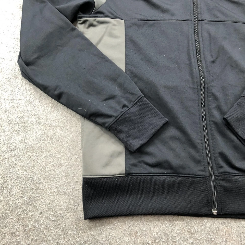 Chaqueta Nike Para Hombre Mediana Negra Gris Cremallera Completa Atlética Pista Atlética Departamento Y2K De Colección Foto 2 de 4