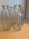 Vintage Glass Milk Bottles, One Quart, Set Of 4. No Chips Or Cracks!