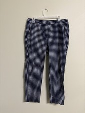 Adrianna Papell Pull On Dressy Ankle Pants Black and White Slim Leg Size 12