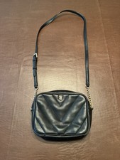 Victoria's Secret VS Black Pebbled V-Quilt 24/7 Crossbody Bag