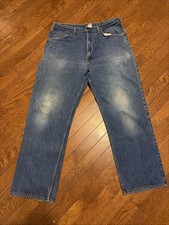Vintage Levis 509 Orange Tab Jeans Mens 36x34 Made in USA Blue Denim 40509-0418