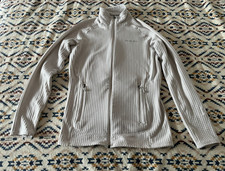 Patagonia R1 Full Zip Jacket Women Small White Polartec Power Dry Grid Fleece