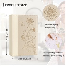 Beige Leather Wedding Album Holds 300 Horizontal Photos