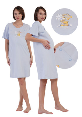 Stillbluse aus Baumwolle für Damen, kurzärmelig, Größe XXL, Marke Vienetta