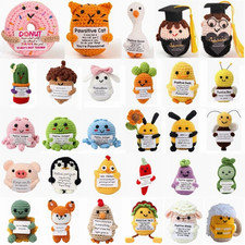 FUNNY POSITIVE POTATO ANIMAL GIFT HANDMADE CROCHET ANIMAL CUTE EMOTIONAL SUPPORT