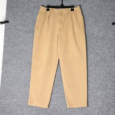 Polo Ralph Lauren Andrew Pant Mens 35x30 Tan Chino Pleated Cotton Khaki