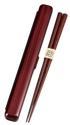 Hakoya Tatsumiya 23.0Chopstick Box Set Zelkova Maserung 53315 Made IN Japan Uzw