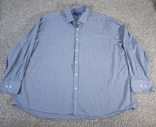 Vince Camuto Button Up Dress Shirt Mens 19 34/35 XXL Modern Fit Blue Long Sleeve