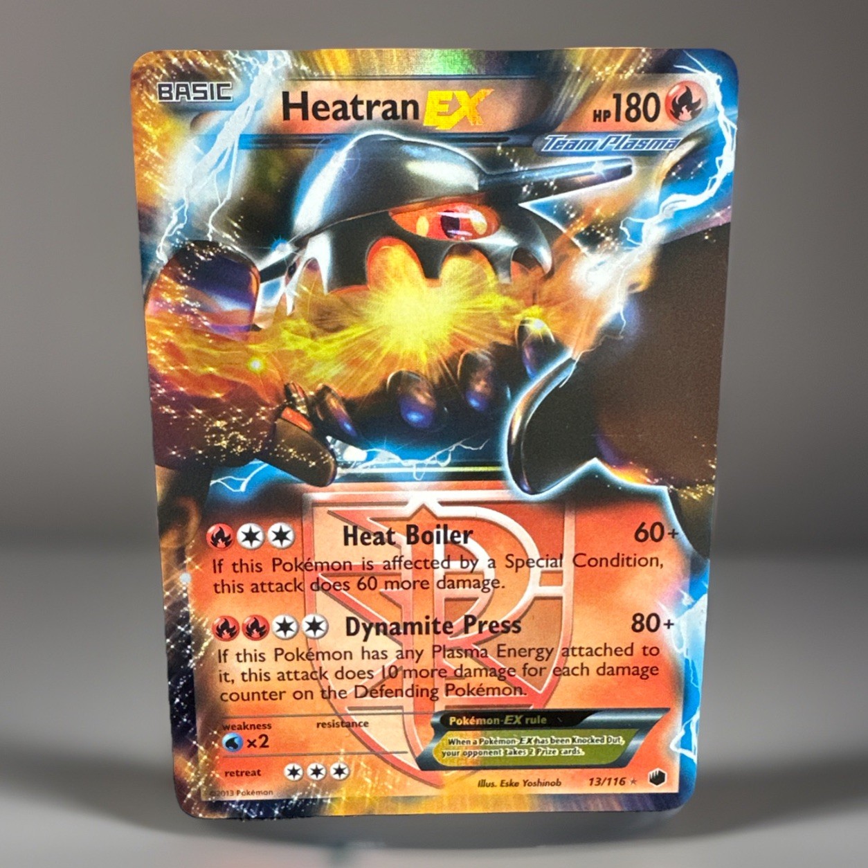2013 Heatran EX 13/116 Ultra Rare Pokemon Plasma Freeze Team Plasma LP