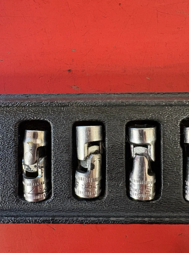 SNAP-ON 1/4" DRIVE METRIC SHALLOW SWIVEL 11 PC SOCKET SET 5.5mm to 15mm - Image 4 of 4