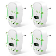 Plug In Air Purifier, 4 Pack Negative Ion Ioniser, Odour 8.5 x 5 cm, Green