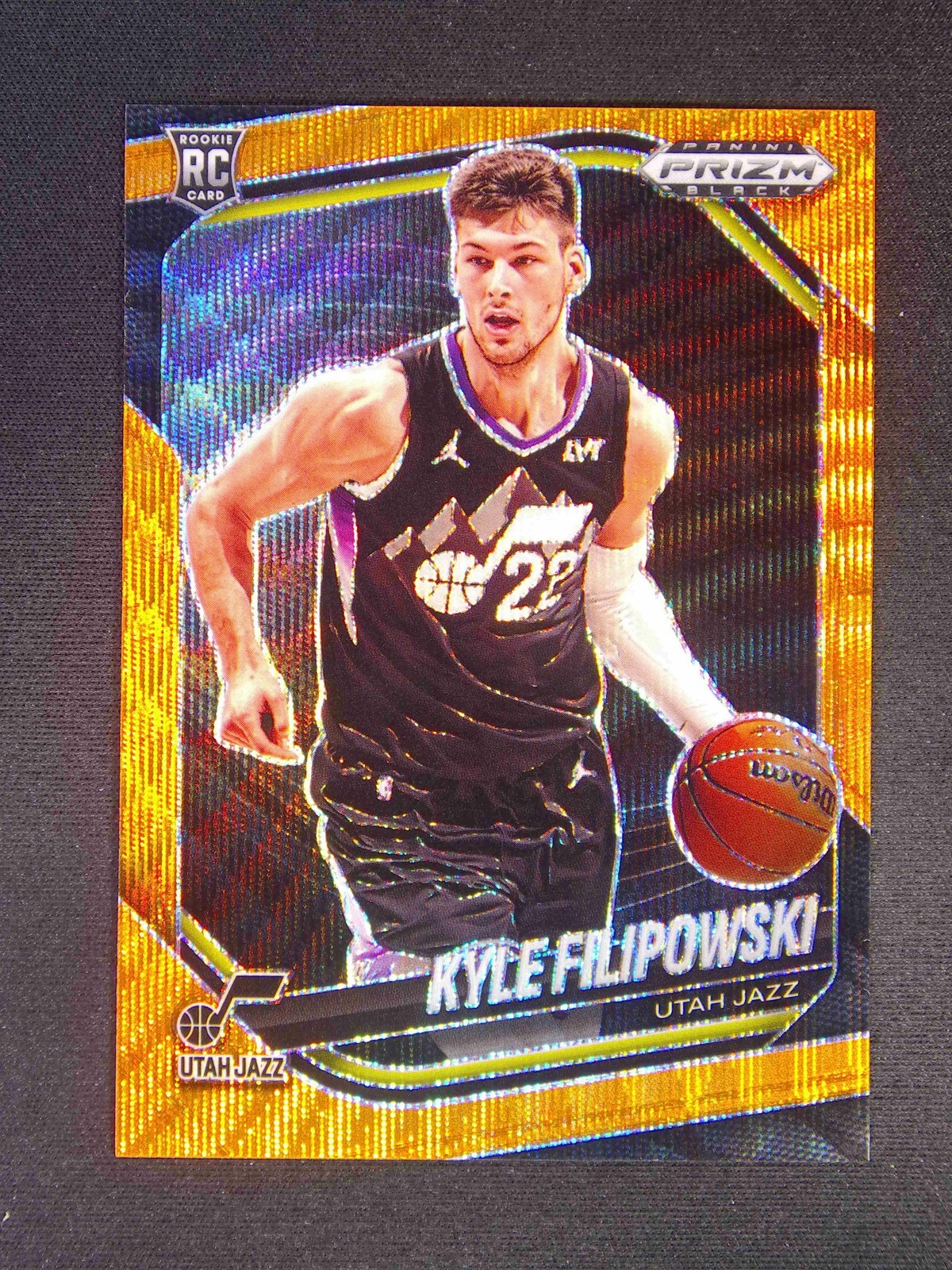 2024-25 Panini Prizm Black Kyle Filipowski #125 RC Rookie Orange Wave /60