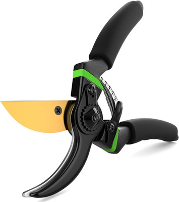 Ultra Sharp Japanese Steel Pruning Shears - Cuts 3X Easier, Weak Hand Arthritis