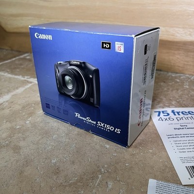 Canon PowerShot SX150 IS Black 14.1MP 12X Optical Zoom HD Video