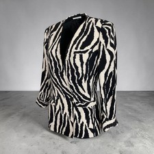 VINTAGE LILLIE RUBIN SILK ZEBRA PRINT BLAZER SZ 10
