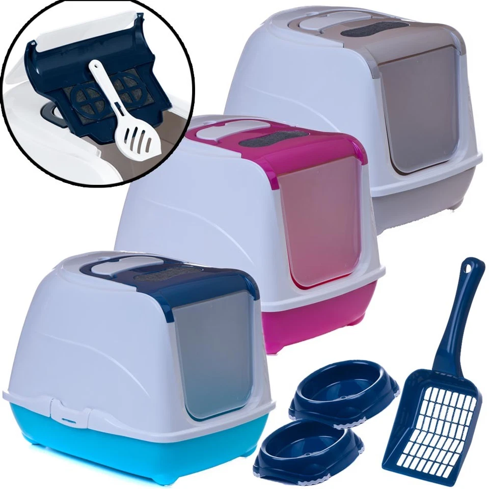 KARLIE Sondermodell Katzentoilette Katzenklo + extra Schaufel + 2 Anti-Rutsch-Näpfe