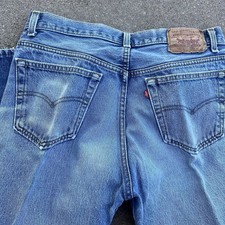 VTG Levi  s 501-34x31 Made in USA In 01/81 Distressed Button Fly Faded Denim Jean