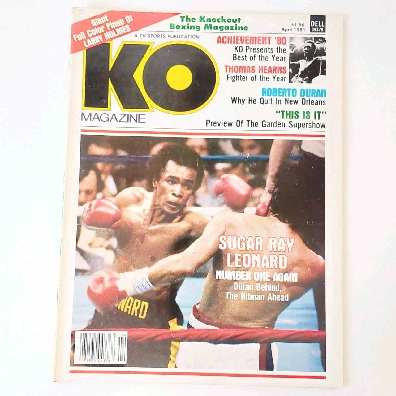 KO Magazine April 1981 Sugar Ray Leonard Cover | LARRY HOLMES POSTER - Picture 1 of 11