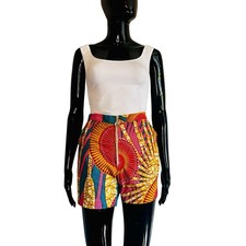 African Print Women Multicolored Shorts