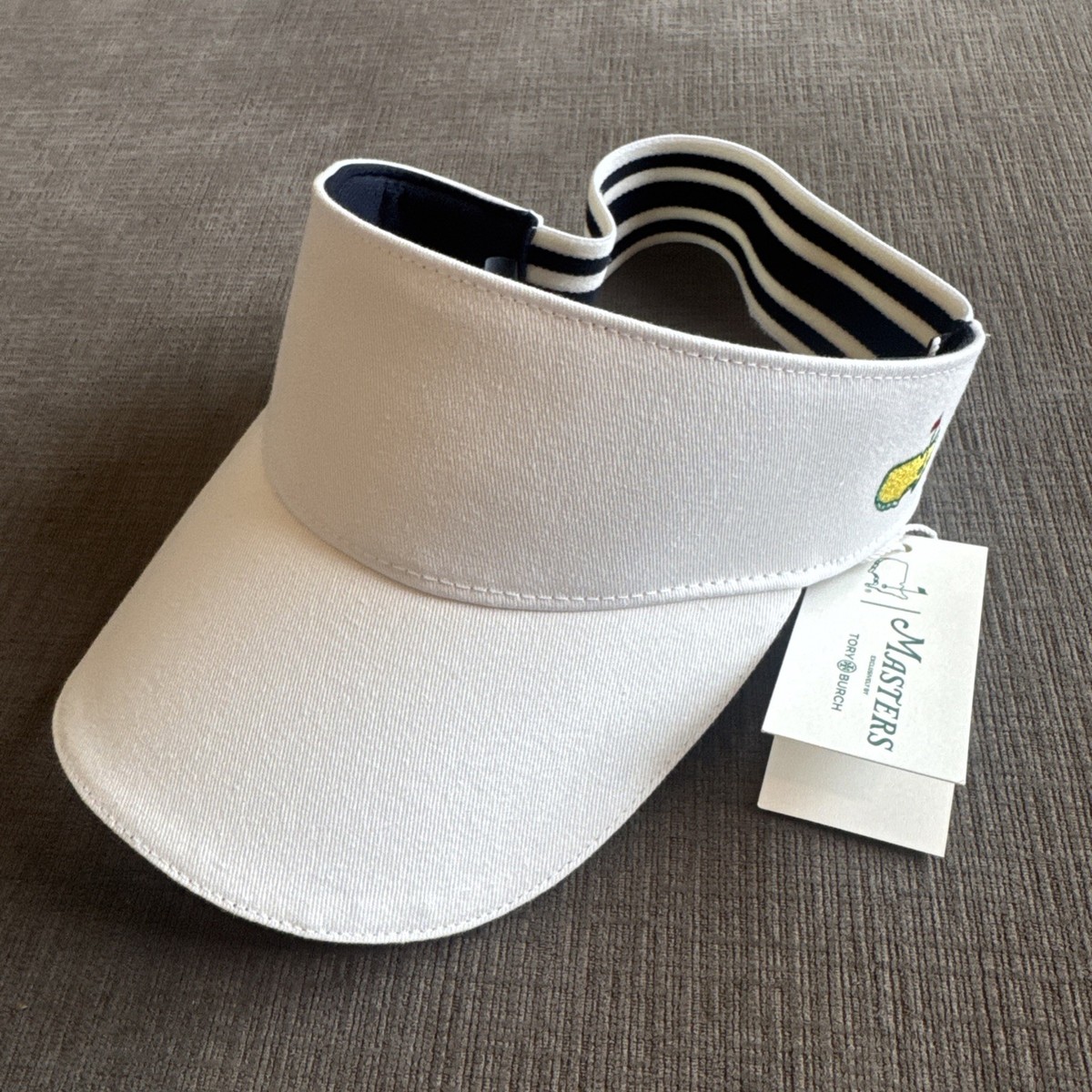 2026 Tory Burch Berckmans Place Masters Visor White and Navy | eBay