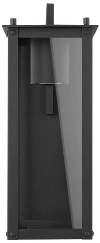 Hunt 15" High Black Aluminum Outdoor Lantern Wall Light - Picture 2 of 7