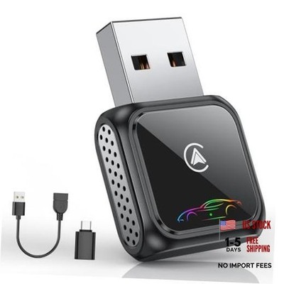Super Mini Wireless CarPlay Adapter (Latest Upgraded) - Bluetooth Car Black
