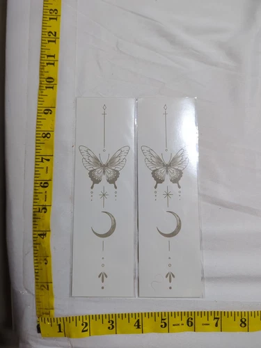 INKARTLINK 2X Moon Butterfly semi-permanent temporary waterproof WomenArm tattoo - product listing photo