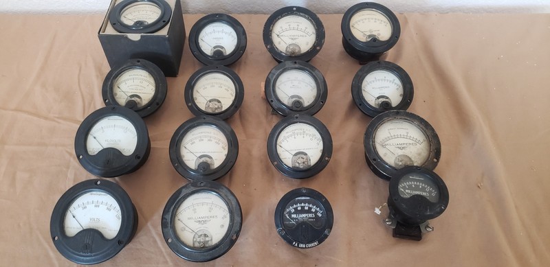 Lot Of 16 Meters For Ham Radio Tube Transmitter Projects
