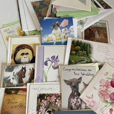 Lot of 45 Vintage Greeting Cards w/ Envelopes Unused Mixed Themes 1970s to 2000s