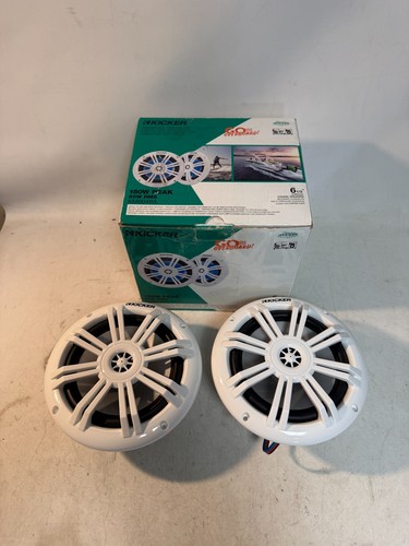KICKER 51KM604WL 6.5"(165mm) Marine Coaxial Speaker - PAIR
