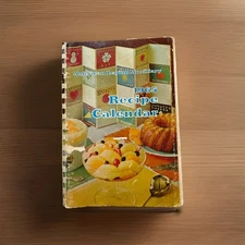 American Legion Auxiliary Cookbook Vintage 1965 Calendar Seasonal Menu Diary VTG