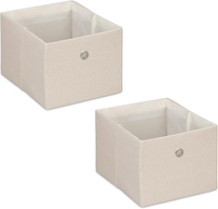 Aufbewahrungsbox, Kleine Ordnungsbox Aus Stoff, 2Er-Set, Hbt: 16 X 20,5 X 25 Cm,