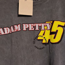 Adam Petty NASCAR Racing Shirt Gray Authentic Auto Racing Apparel