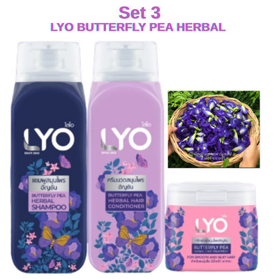 LYO Butterfly Pea Herbal Set Shampoo Conditioner Behandlung pflegt das Haar...
