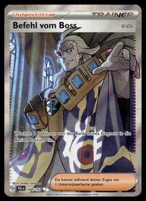 Befehl vom Boss G-Cis 248/193 Paldea Evolved NM Pokemon Karte Deutsch