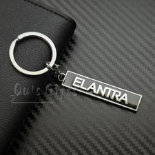 Hyundai Elantra Double-Sided Metal Black Color Keychain US Seller Free Shipping