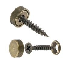 8 Pcs Brass Decorative Screws with Caps 12mm for Furniture Bronze Color