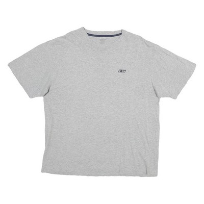 Reebok Herren T-Shirt Grau Rundhals Kurzarm XL Logo Freizeit Baumwolle