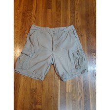 Wrangler Hero Mens Cargo Shorts Khaki Tan Cotton Ripstop Utility Hiking Size 40