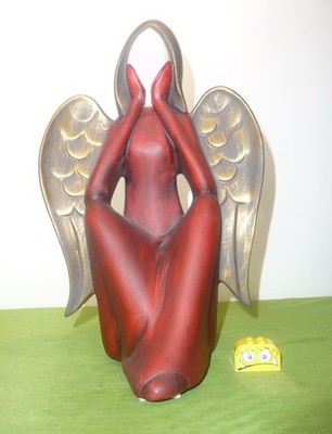 Formano Engel groß  Statue rot/gold  ca.  28 cm hoch edel