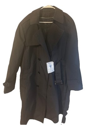 Defense Logistics Agency Garrison Collection Trench Coat 42R Black Lined NWT