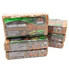 6x 500g grober gepresster Kokos Humusziegel als Terrarienbodengrund