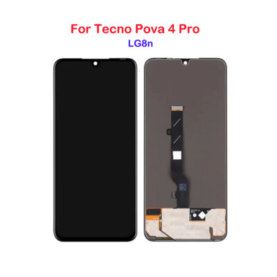 6.66'' AMOLED For Tecno Pova 4 Pro LG8n LCD Display Touch Screen Digitizer W/Fr