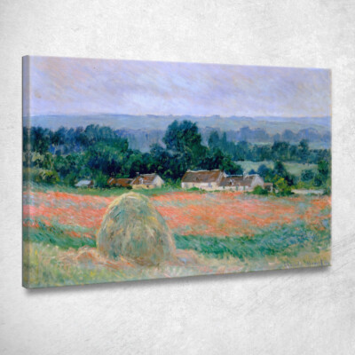 Strohhalm A Giverny 1886 Claude Monet, mnt28 Gemälde auf Leinwand gedruckt