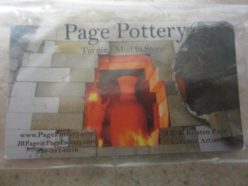 PAGE POTTERY NORTH CAROLINA LARGE MARBLED RAKU BLACK AND WHITE VASE 8 3/8" - Picture 10 of 11